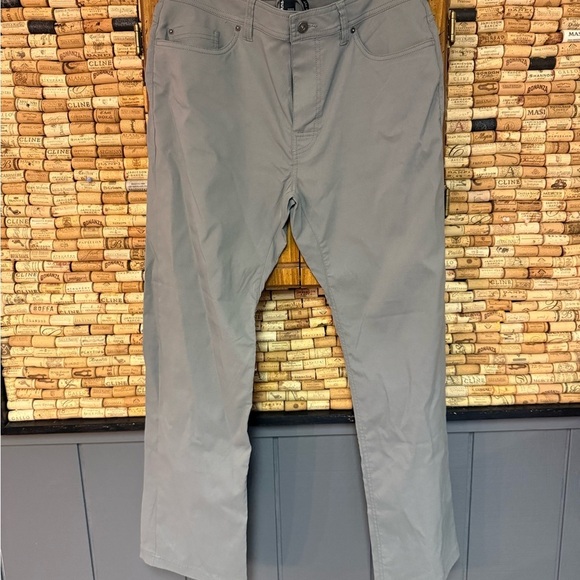 Prana nylon grey slim straight pant size 36 - Picture 1 of 5